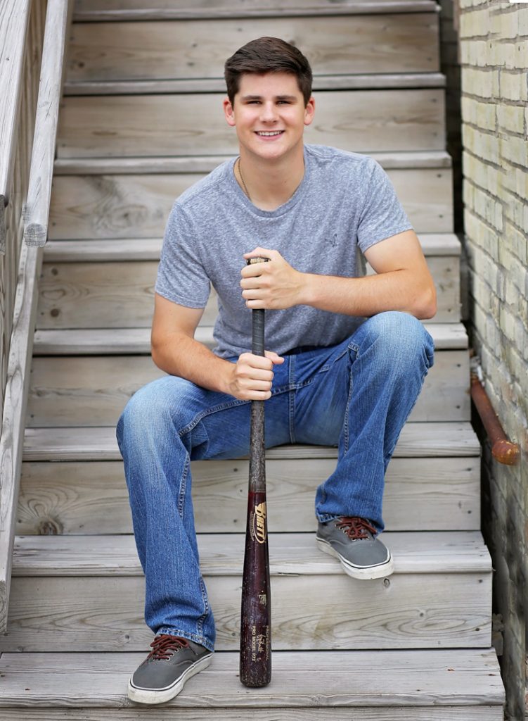 Picture of a boy with a baseball bat